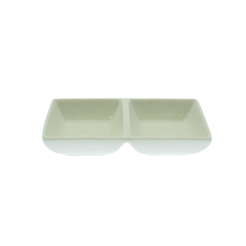 Ceramic Sauce Plate 2 holes